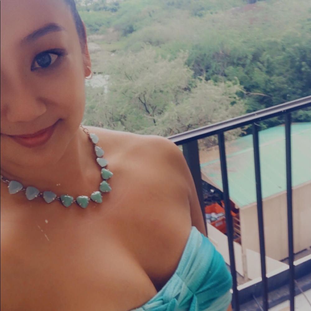 Blue green gradient necklace